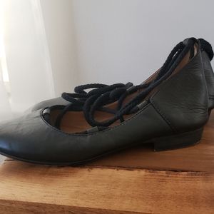 Kelsi Dagger Lace-Up Ballet Flats